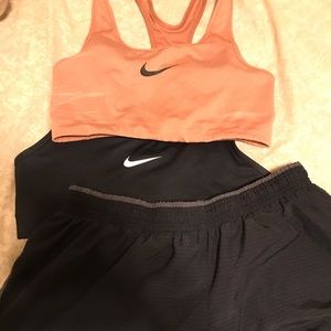 1 pair of Nike shorts and 2 Nike sports bras